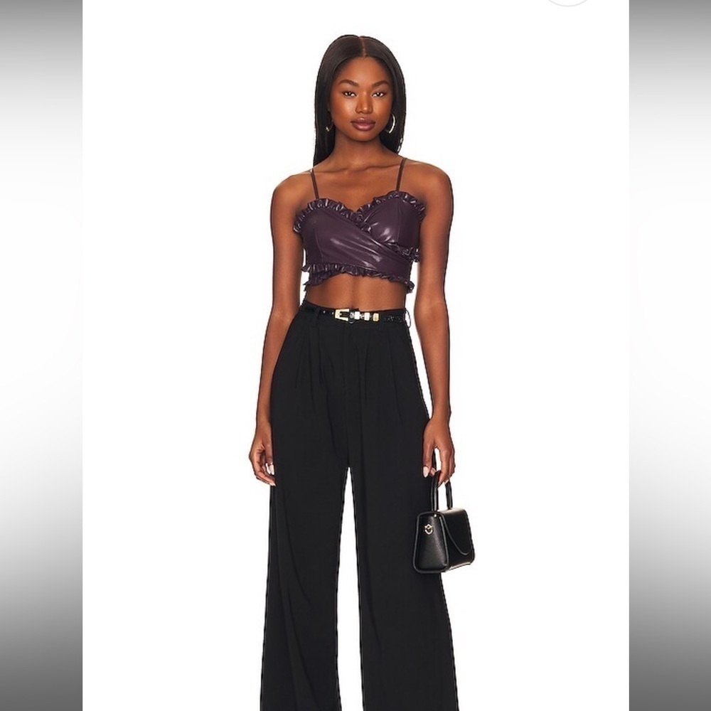 NWT Issa Crop Top in Deep Plum - Small from Revolve​​​​​​​​